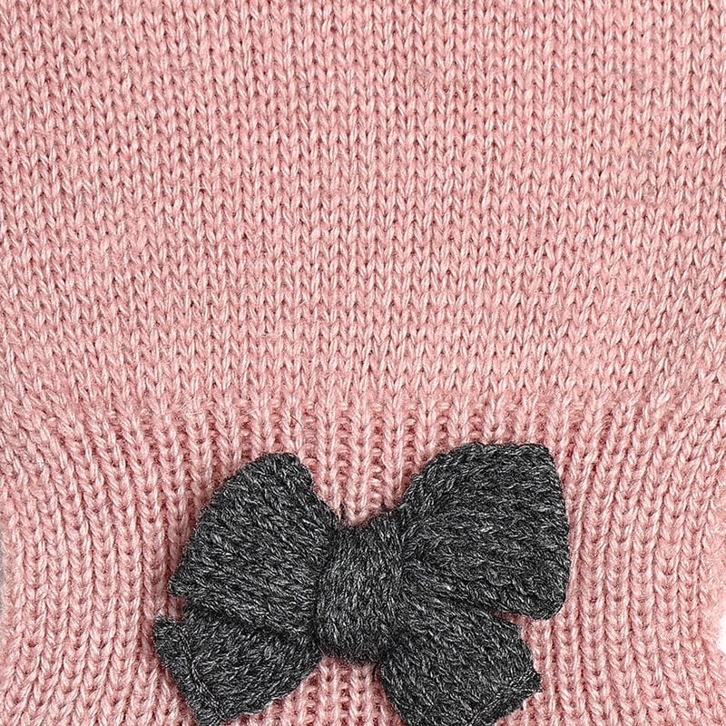 Girls Medium Pink Cap with Scarf image number 6